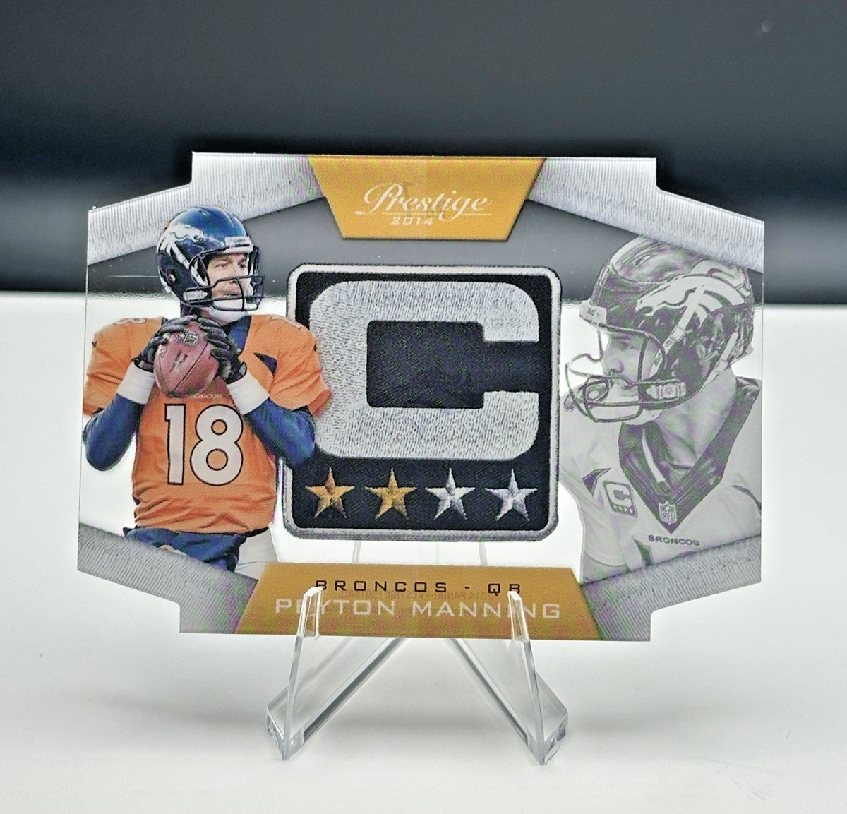 Peyton Manning 2014 Panini Prestige Captains Football No. 7 Die Cut Peyton Manning 2014 Panini Prestige Captains Football No. 7 Die Cut
