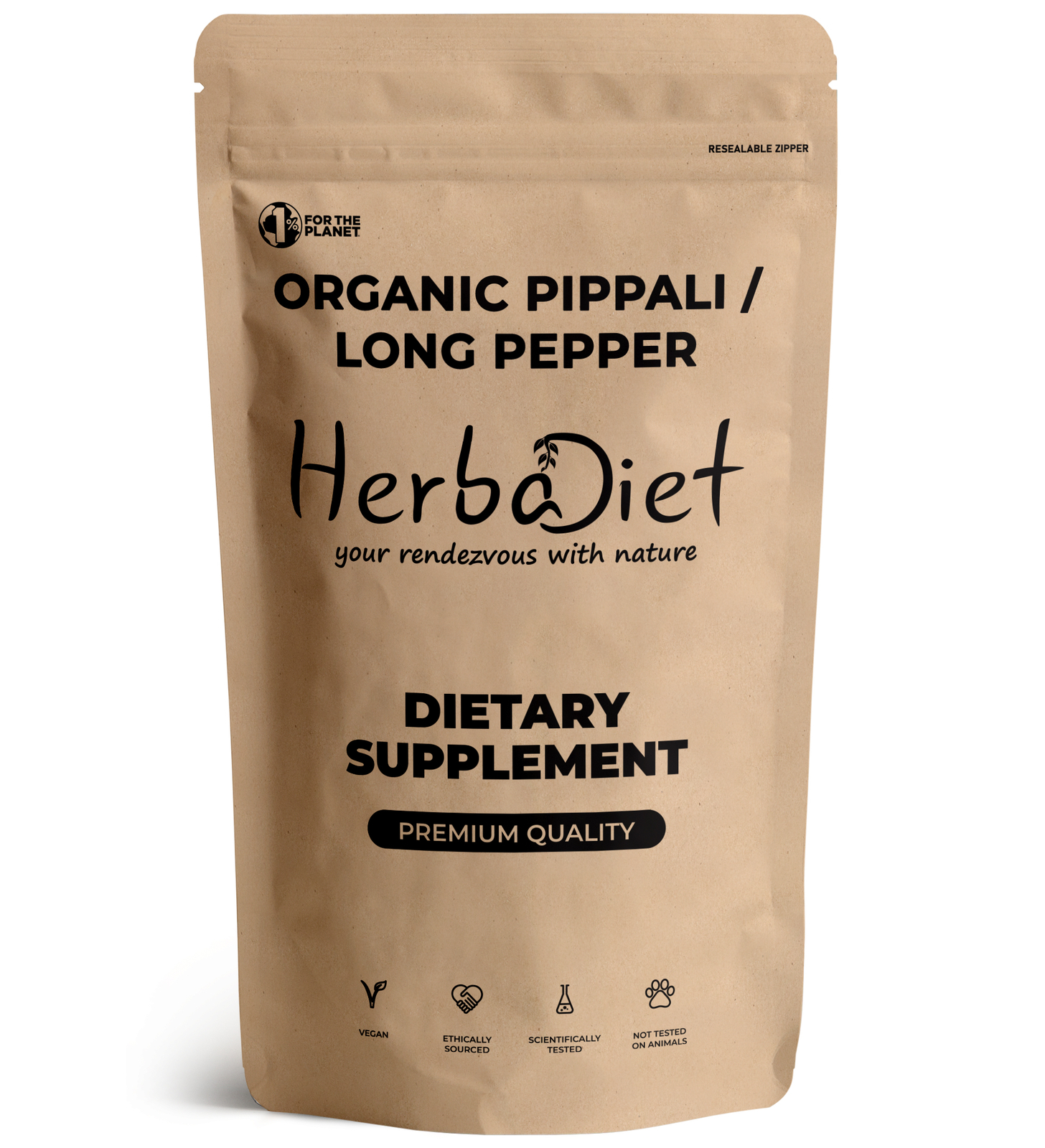 Organic Long Pepper Powder Premium Grade Pippali Piper Longum Digestive Support
