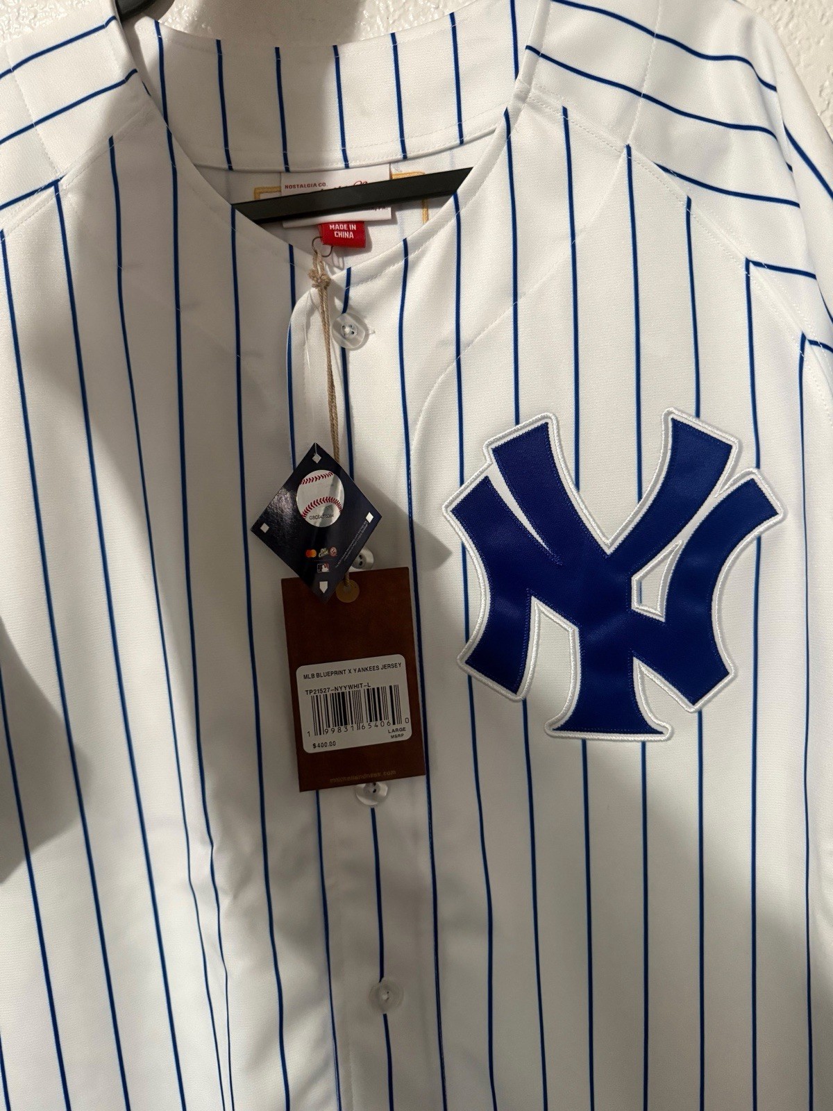 Mitchell & Ness New York Yankees Jay-Z Blueprint Pinstripe Jersey Size L
