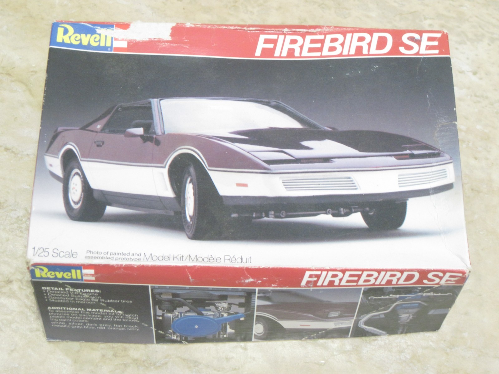 Revell 1982 Plastic Model Kit Firebird SE 1/25 Scale Maroon #7217 Preowned ++ Revell 1982 Plastic Model Kit Firebird SE 1/25 Scale Maroon #7217 Preowned ++