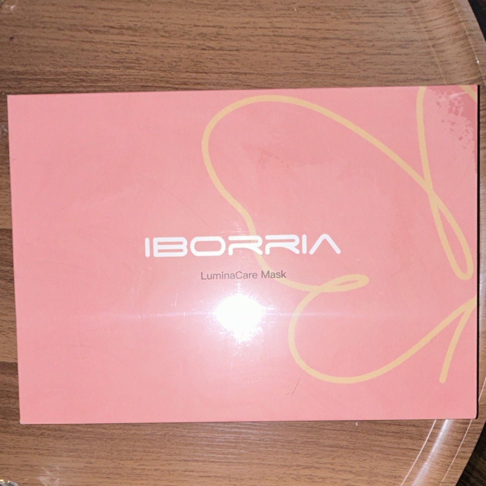 IBORRIA LuminaCare Light Therapy Mask Pink 3 Intensity Levels 2hr Battery Face