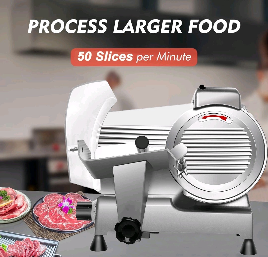 Zomagas Meat Slicer Machine 8.5in Frozen Meat Cheese Deli Slicer Restaurant Zomagas Meat Slicer Machine 8.5in Frozen Meat Cheese Deli Slicer Restaurant