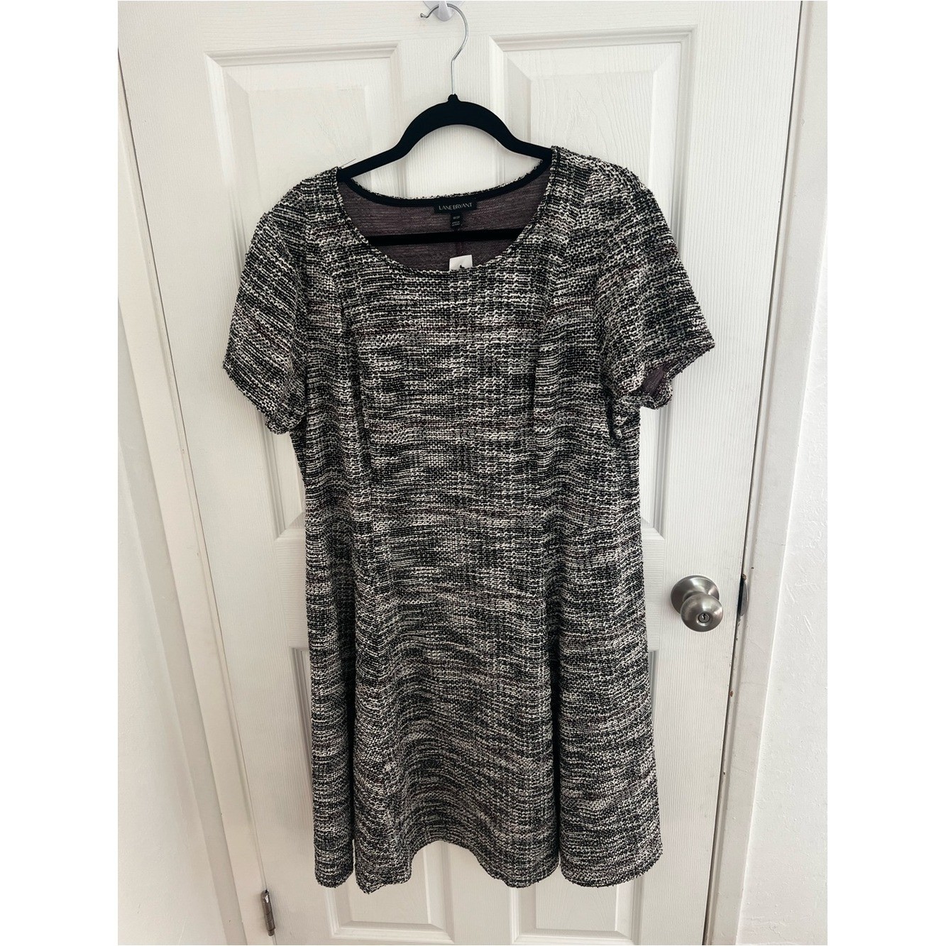 Lane Bryant Black and White Knit Midi Dress Lane Bryant Black and White Knit Midi Dress