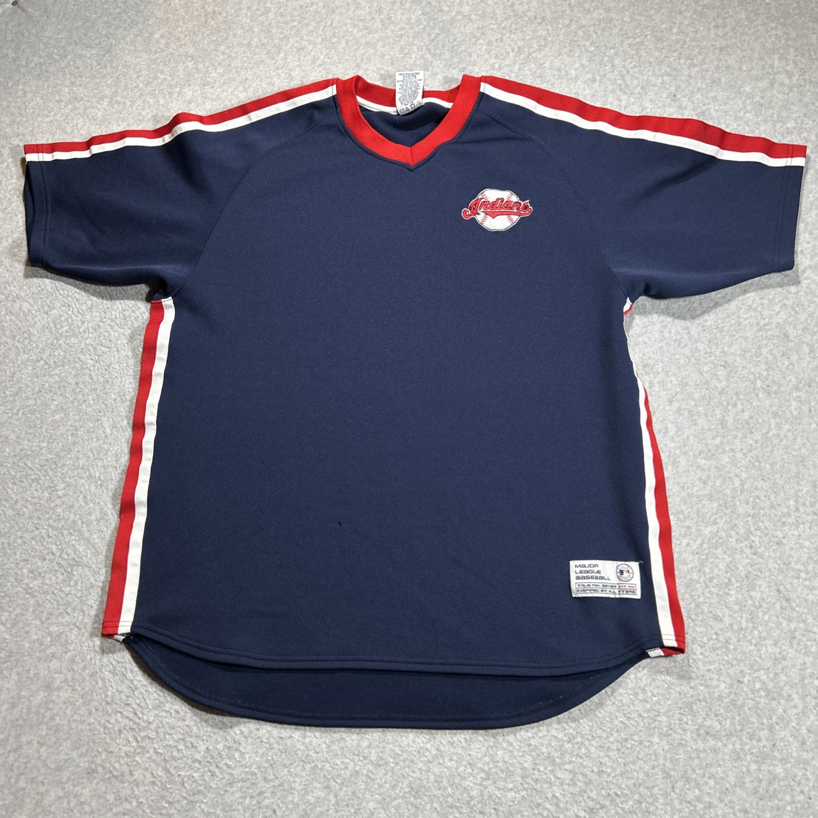 VTG True Fan MLB Cleveland Indians Graphic Shirt - Mens Size XL - Blue VTG True Fan MLB Cleveland Indians Graphic Shirt - Mens Size XL - Blue