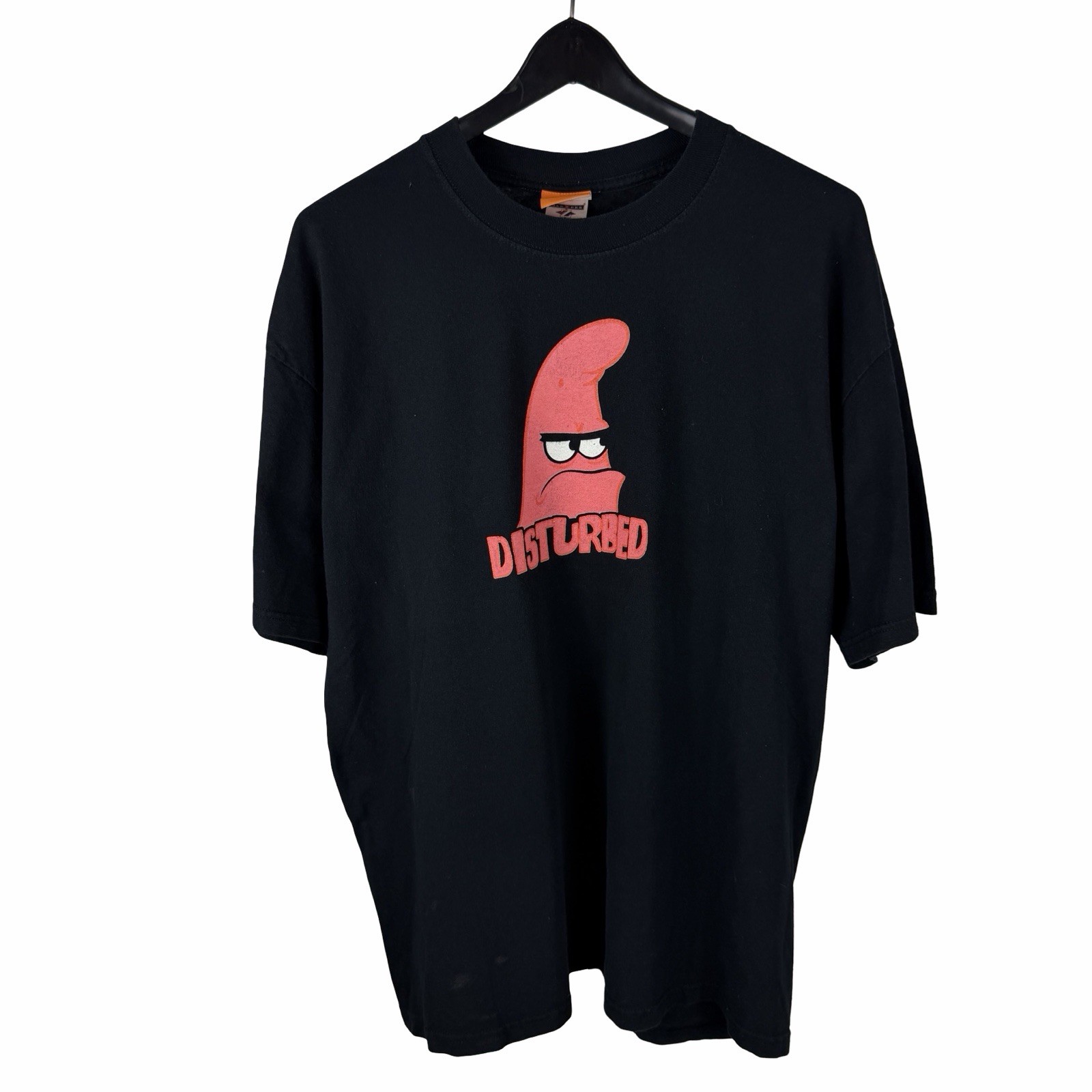 Vintage 2000s Nickelodeon SpongeBob X Patrick Disturbed Black Shirt Size XL