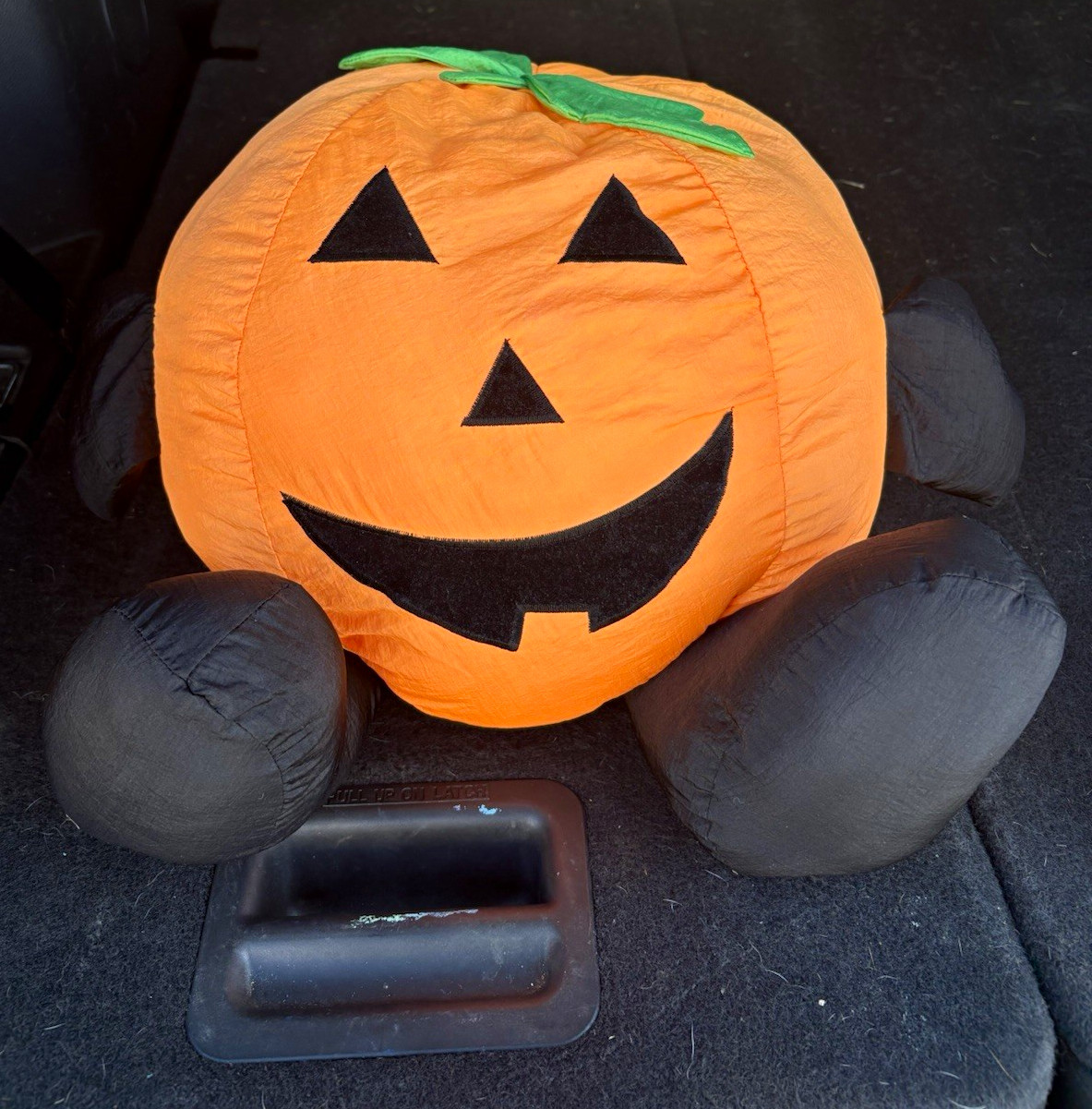 Chrisha Vintage 1988 Inflatable Pumpkin Plush Large Halloween Orange P2647 Chrisha Vintage 1988 Inflatable Pumpkin Plush Large Halloween Orange P2647