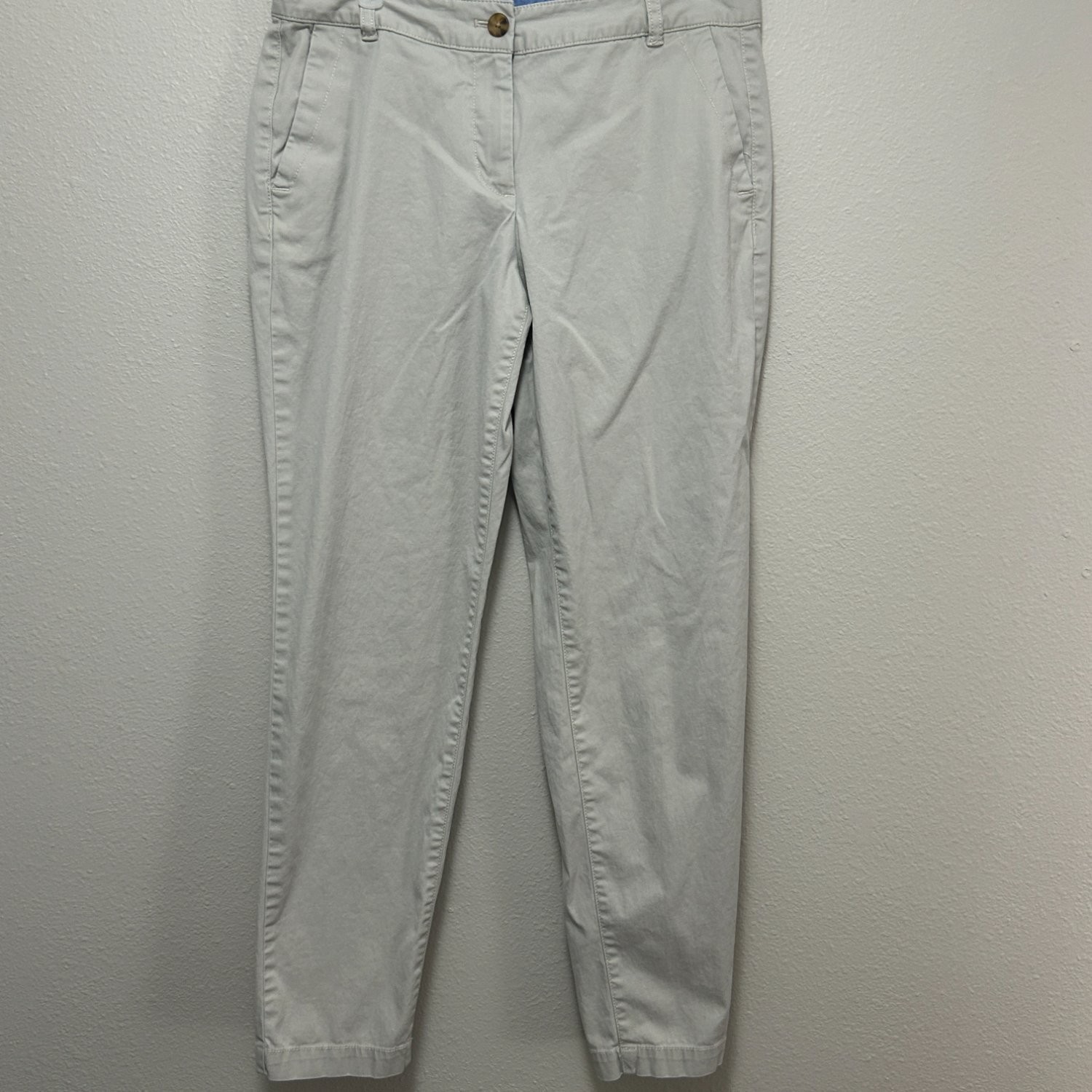 Talbots The Weekend Chino Women\'s Pants Size 4 Khaki Button Back Pockets Cotton Talbots The Weekend Chino Women\'s Pants Size 4 Khaki Button Back Pockets Cotton