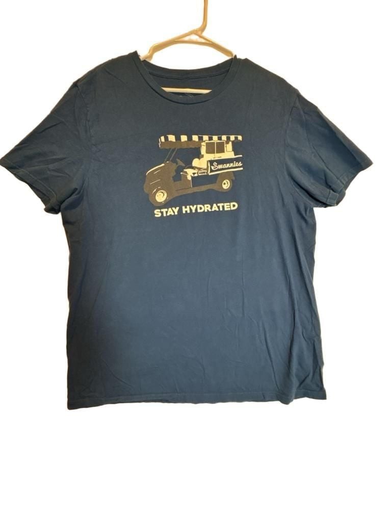 Swannies Stay Hydrated Golf Cart Graphic T Blue XL Swannies Stay Hydrated Golf Cart Graphic T Blue XL