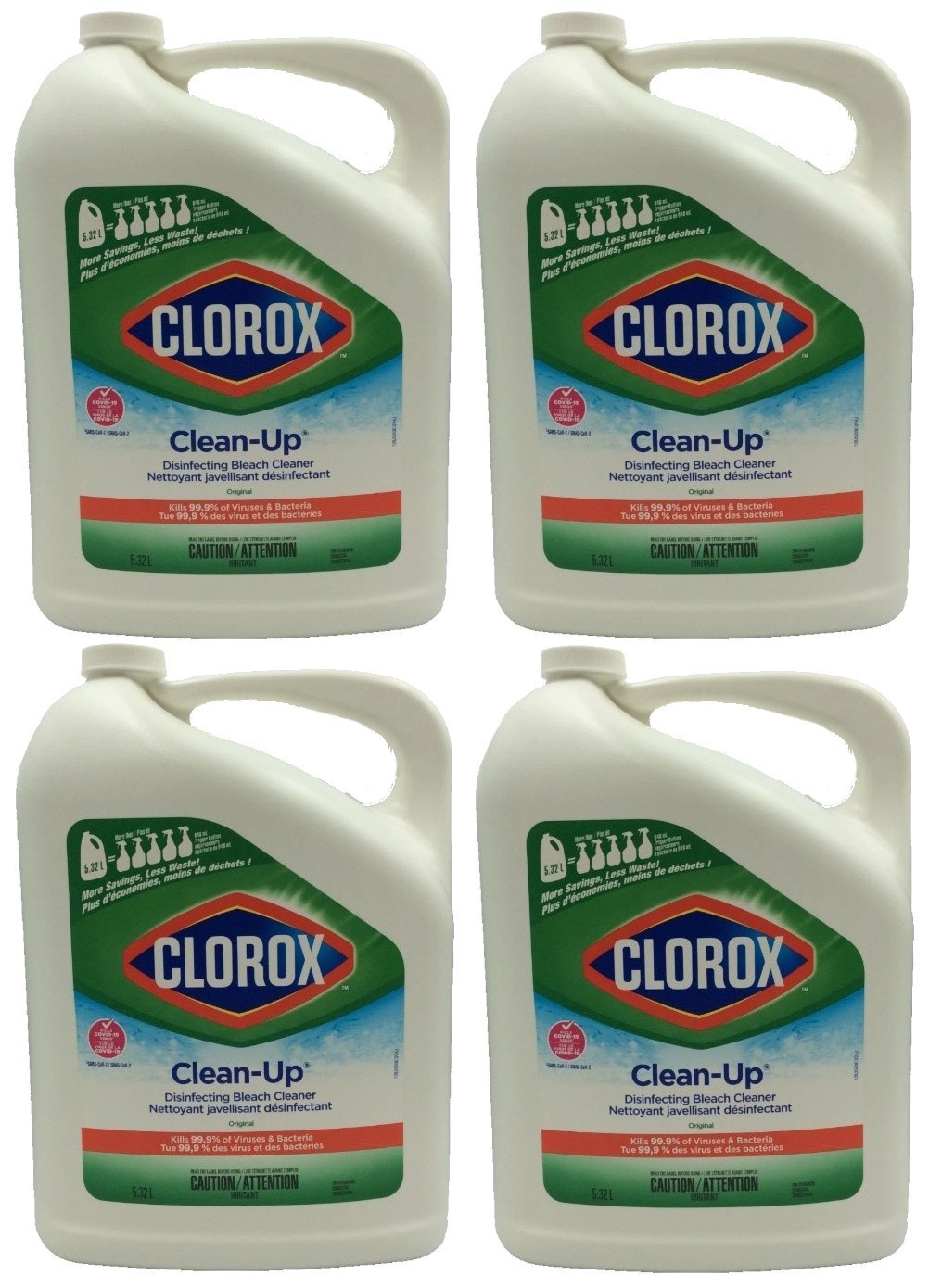 Clorox Clean-Up Cleaner Disinfecting Bleach Cleaner, 180 fl oz, CASE OF 4
