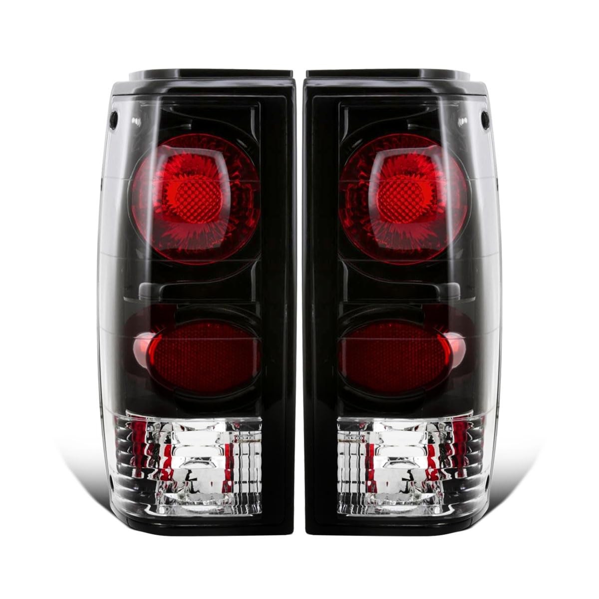 - Fits 1982-1993 Chevy S10 Blazer Tail Lights Pair | Black