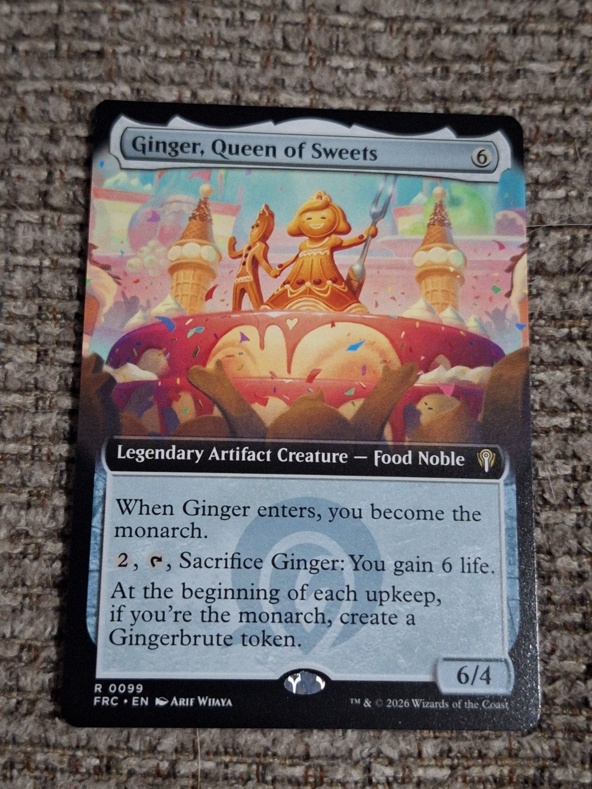 Ginger, Queen of Sweets Extended Art Reality Fracture 0099 MTG Nm Ginger, Queen of Sweets Extended Art Reality Fracture 0099 MTG Nm