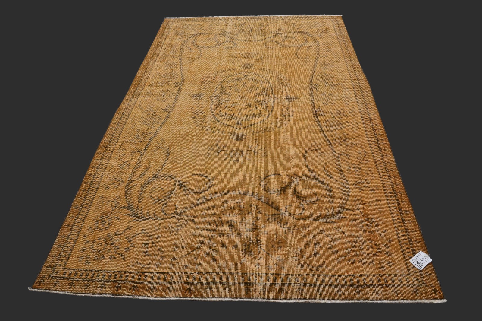 Vintage Turkish Oushak Rug, Orange 5x9 ft, Handmade Wool, Bohemian Anatolian