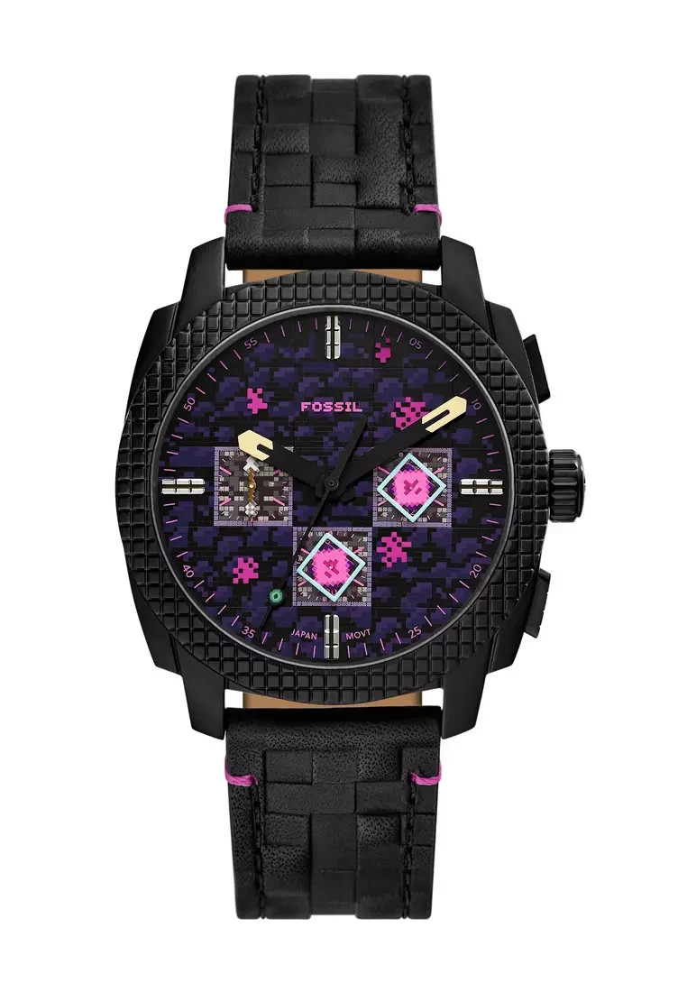 Fossil Minecraft LE1252 The End Chronograph 44mm Leather New
