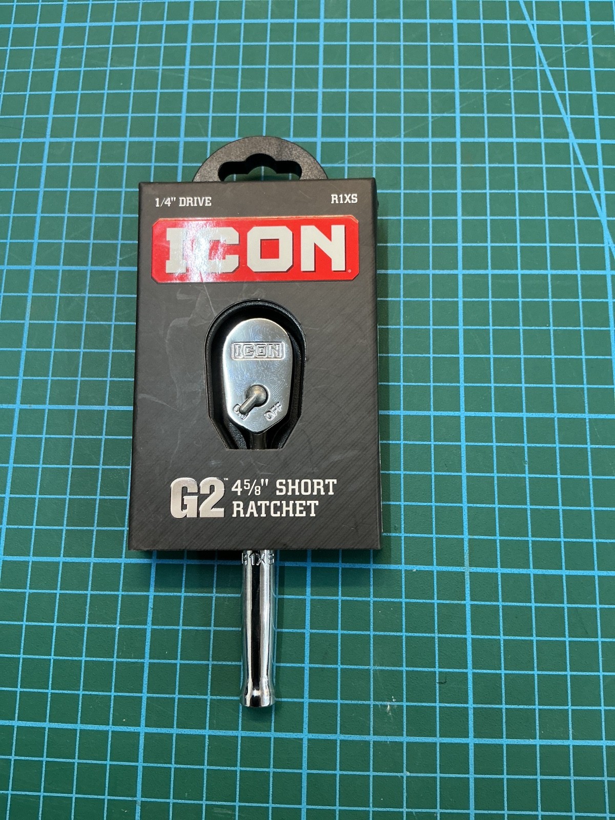 NEW ICON G2 1/4 in. Drive, 4-5/8 in. Short Ratchet 70442 R1XS, SEALED NEW ICON G2 1/4 in. Drive, 4-5/8 in. Short Ratchet 70442 R1XS, SEALED