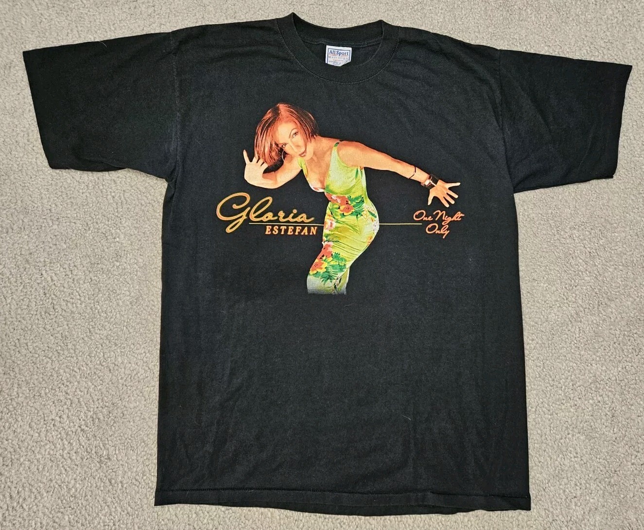 TRUE Vintage GLORIA ESTEFAN One Night Only  T - Shirt Adult XL ALL SPORT