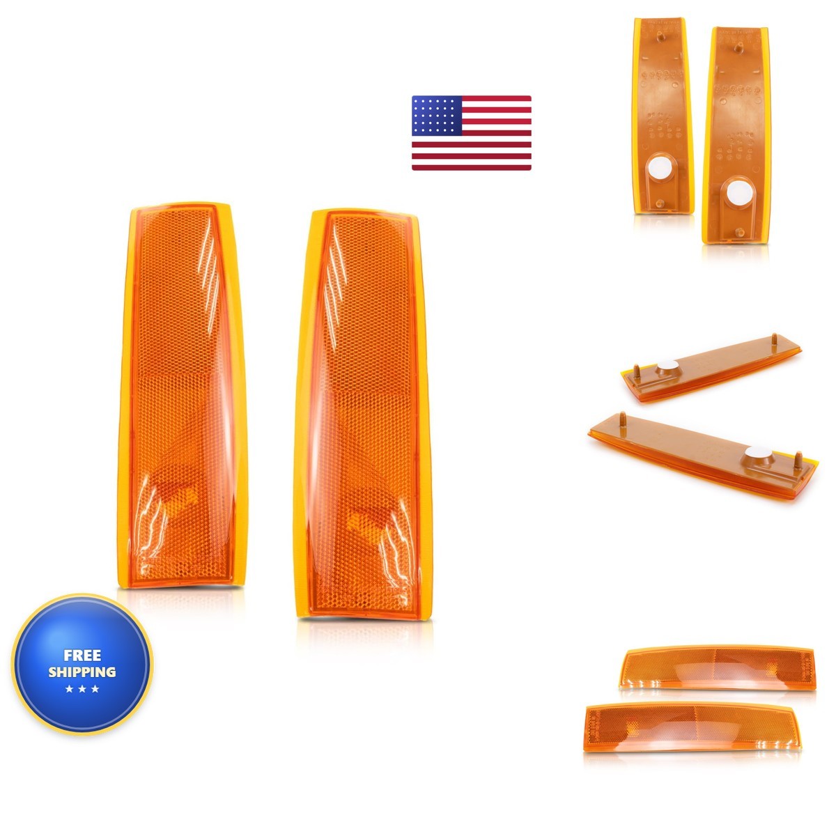 CarLights360 Side Marker Light Assembly Pair for GMC C/K 10 CarLights360 Side Marker Light Assembly Pair for GMC C/K 10