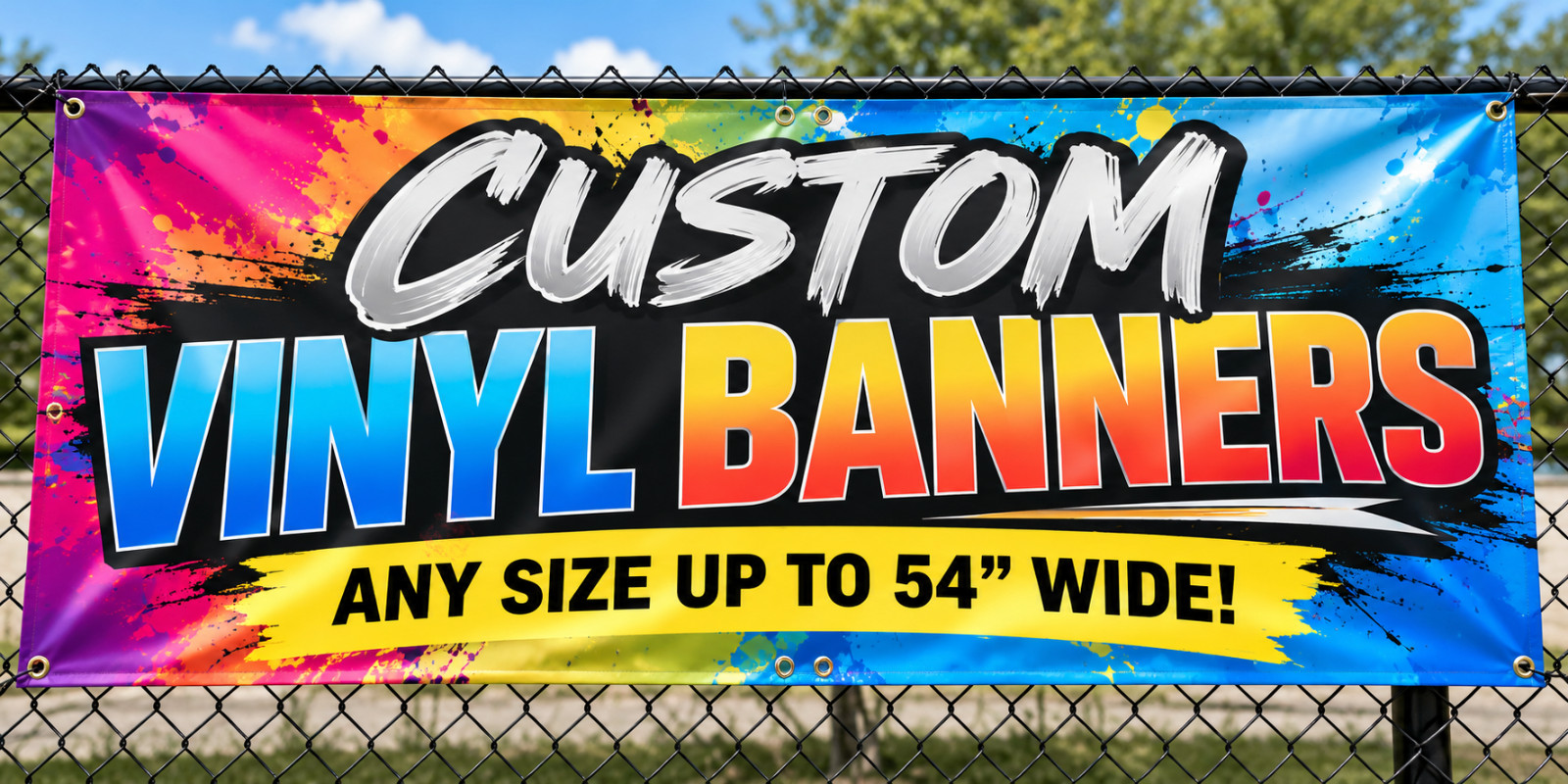 Custom Full Color Vinyl Banner - 13oz Heavy Duty Vinyl Sign -Personalized Banner