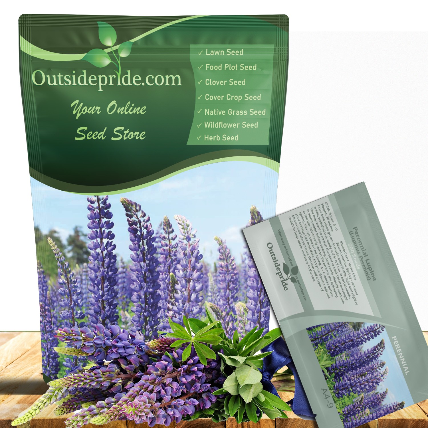 500 Seeds Blue Perennial Lupine Seeds For Planting | Lupinus Perennis Wild 500 Seeds Blue Perennial Lupine Seeds For Planting | Lupinus Perennis Wild