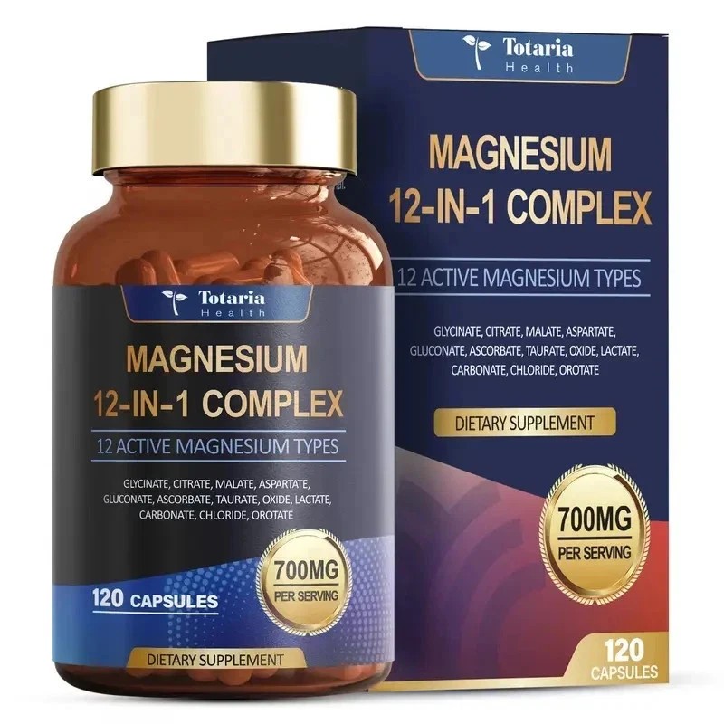12-in-1 Magnesium Complex – with Glycinate, Citrate, Malate & Orotate – 120ct –
