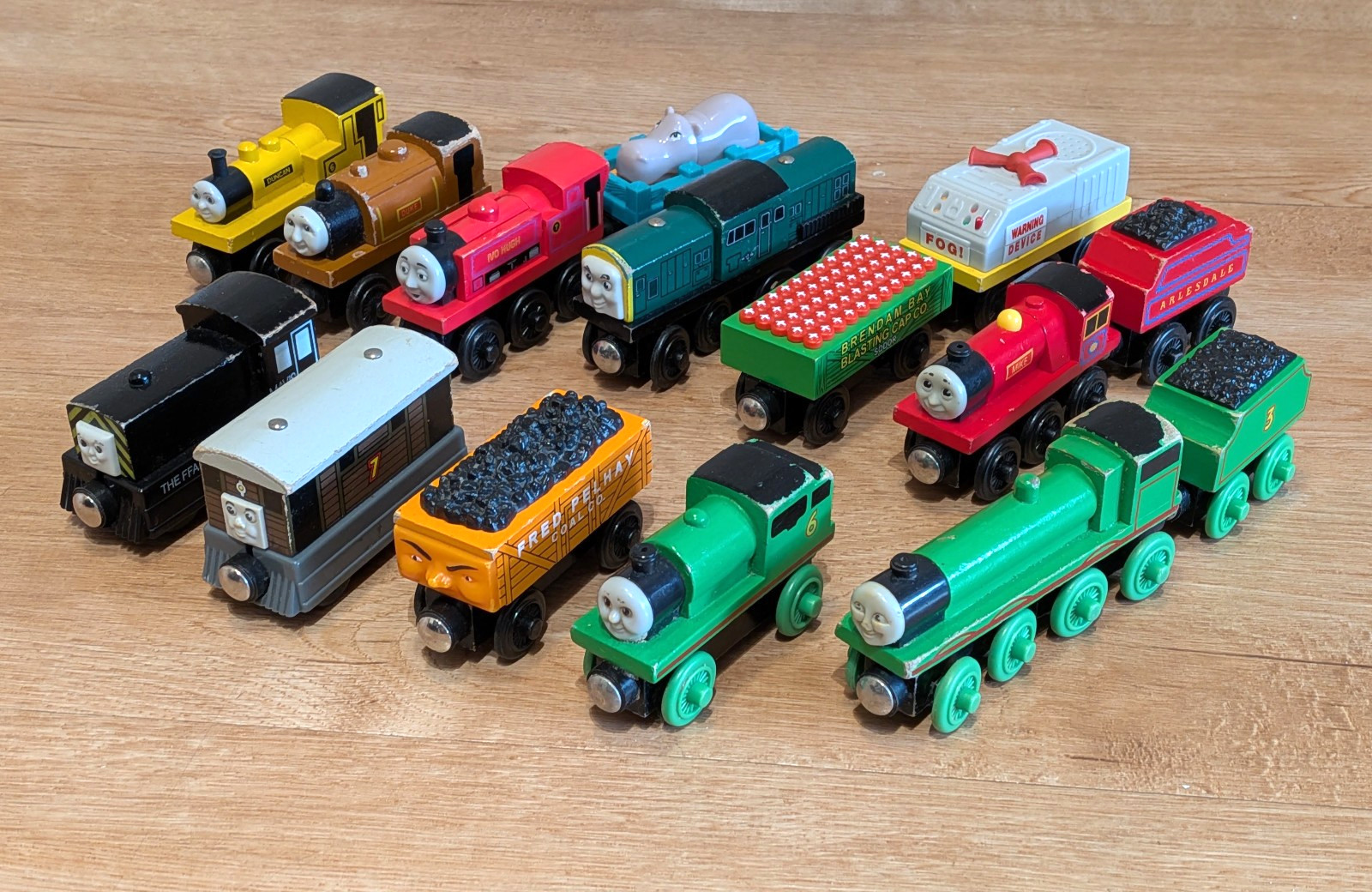 Thomas the Tank Engine & Friends Vintage Learning Curve Wooden Railway Train Lot