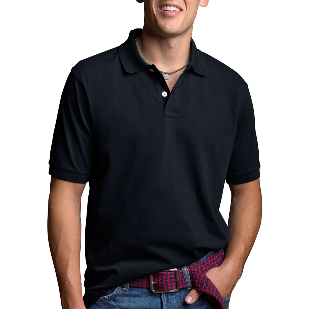 Men's Polo Shirt Dri-Fit Golf Sports Plain Cotton Jersey T Shirt Short Sleeve