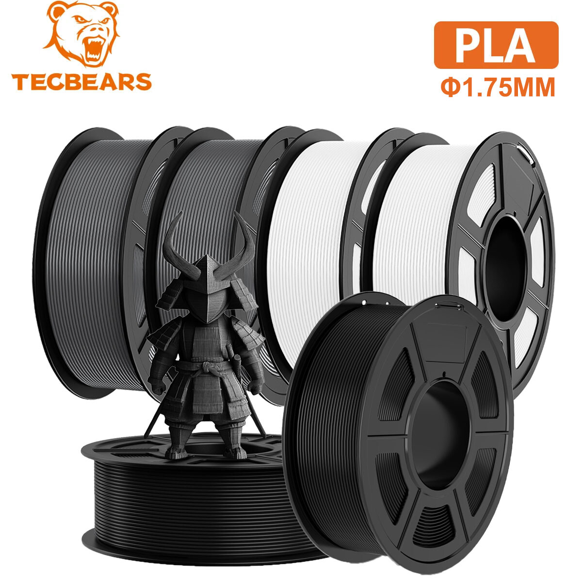 TECBEARS 6KG PLA 3D Printer Filament Bundle 1.75mm Less Stringing Entry Level TECBEARS 6KG PLA 3D Printer Filament Bundle 1.75mm Less Stringing Entry Level