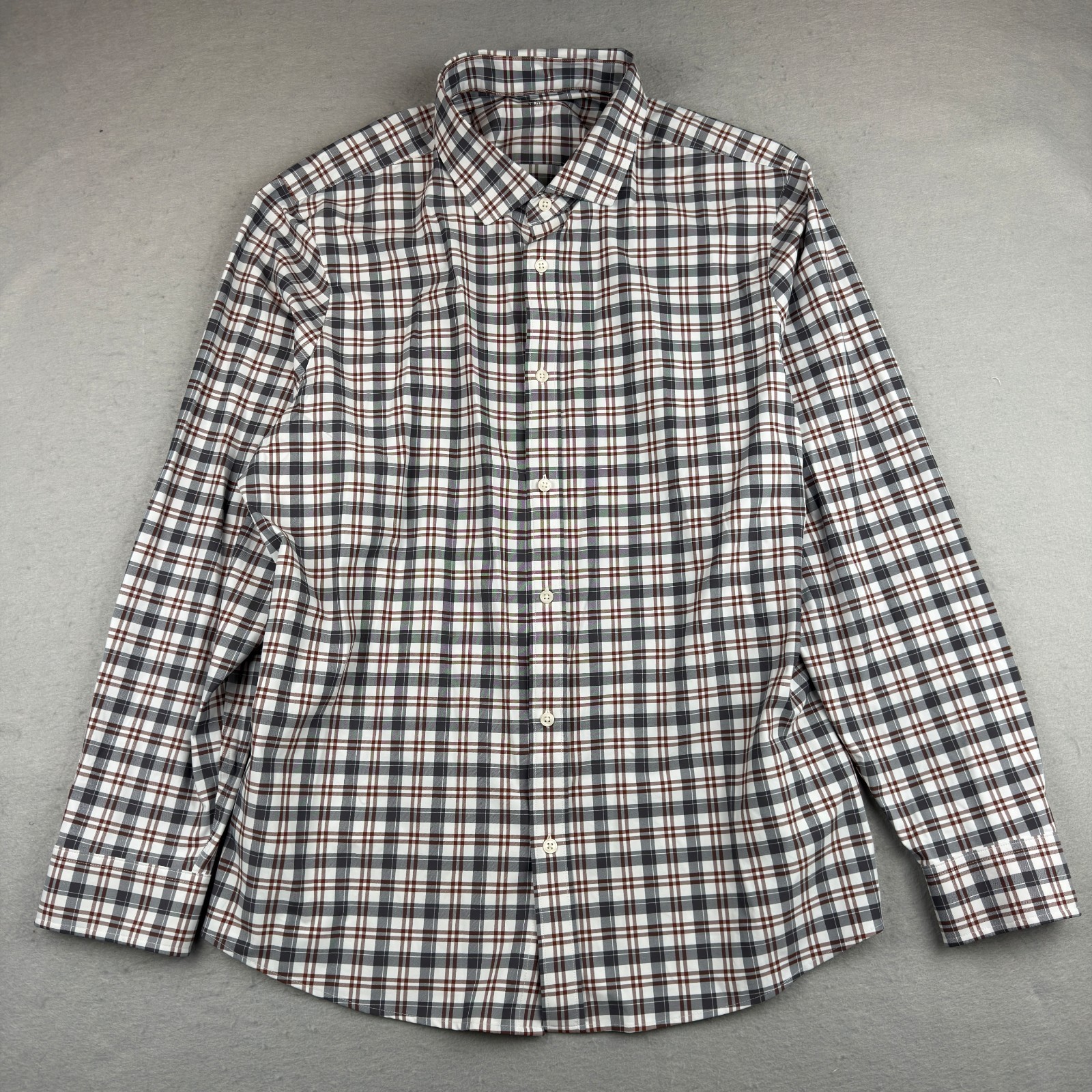 Rhone State of Mind Shirt Mens 2XL Plaid Performance Long Sleeve Button Up Slim Rhone State of Mind Shirt Mens 2XL Plaid Performance Long Sleeve Button Up Slim