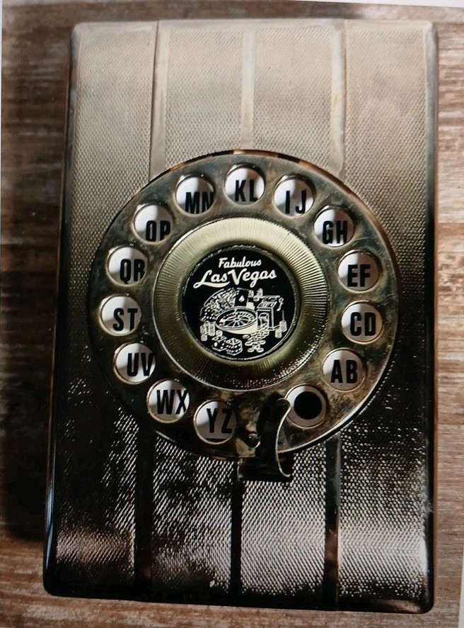 Vintage Fabulous Las Vegas Rotary Pop-Up goldtone Phone Book Eagle Vintage Fabulous Las Vegas Rotary Pop-Up goldtone Phone Book Eagle