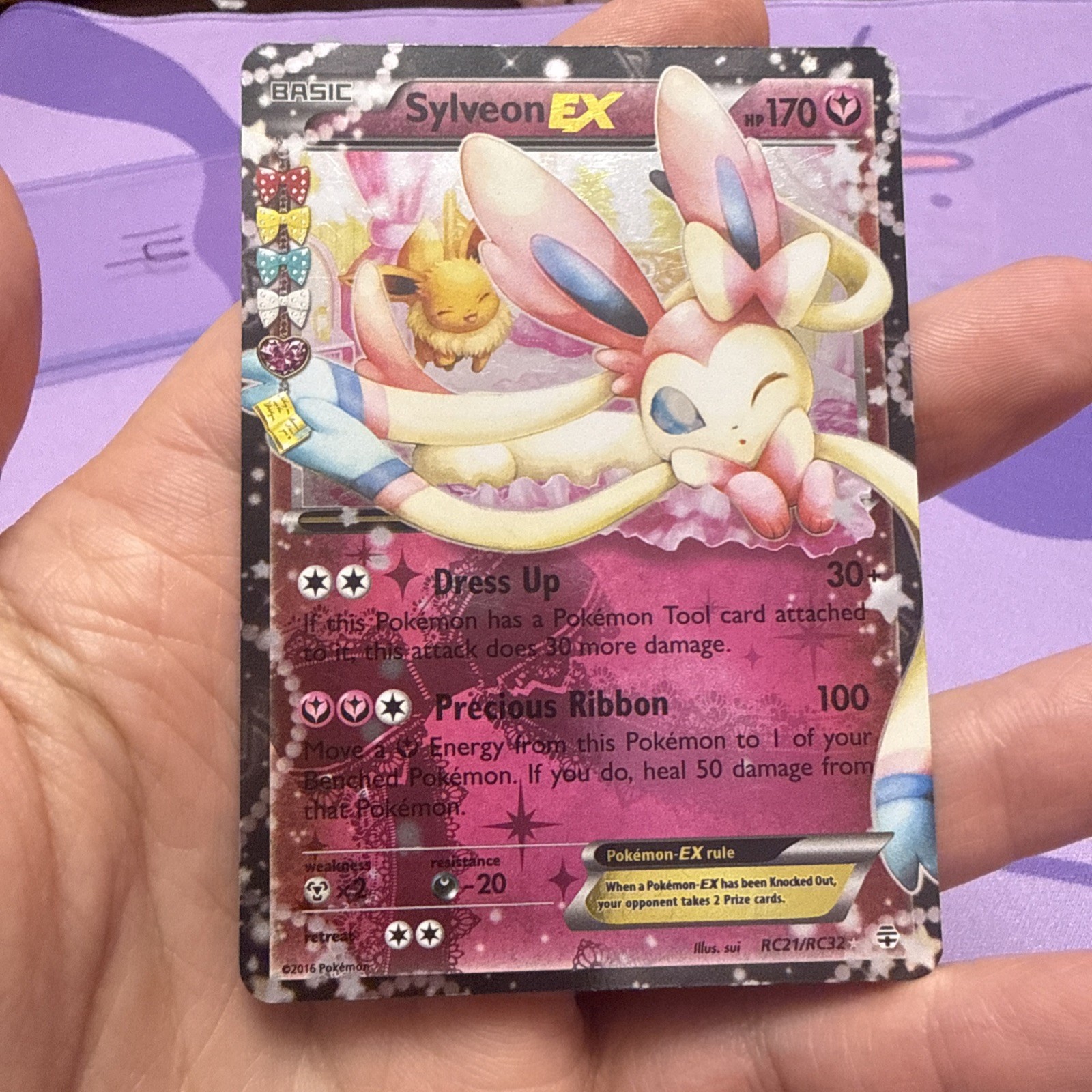Sylveon EX RC21/RC32 Holo EX Rare Generations Radiant Collection Pokemon NM- Sylveon EX RC21/RC32 Holo EX Rare Generations Radiant Collection Pokemon NM-