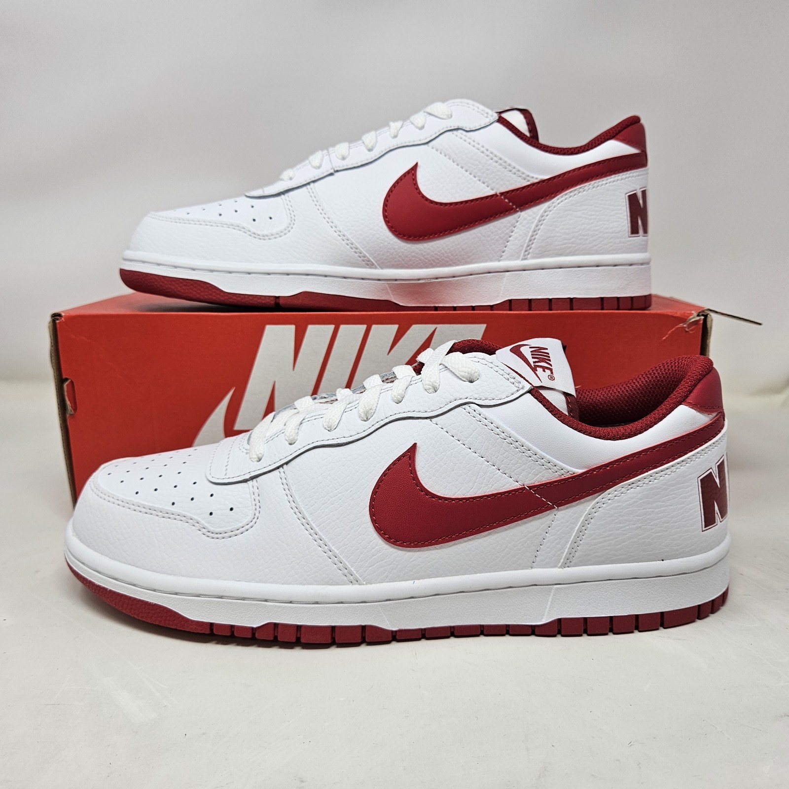 Nike Big Low \'White Gym Red\' Casual Leather Shoes / 355152 150 / Men\'s Size 10.5 Nike Big Low \'White Gym Red\' Casual Leather Shoes / 355152 150 / Men\'s Size 10.5
