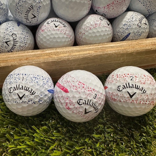 50 Callaway Supersoft Splatter 360 Used Golf Balls Color Mix 5A Mint Grade AAAAA