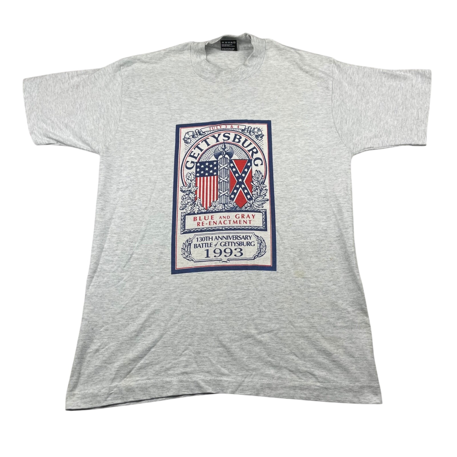 VTG 1993 Gettysburg Re-Enactment Single Stitch S/S T-Shirt Gray • USA • Medium VTG 1993 Gettysburg Re-Enactment Single Stitch S/S T-Shirt Gray • USA • Medium
