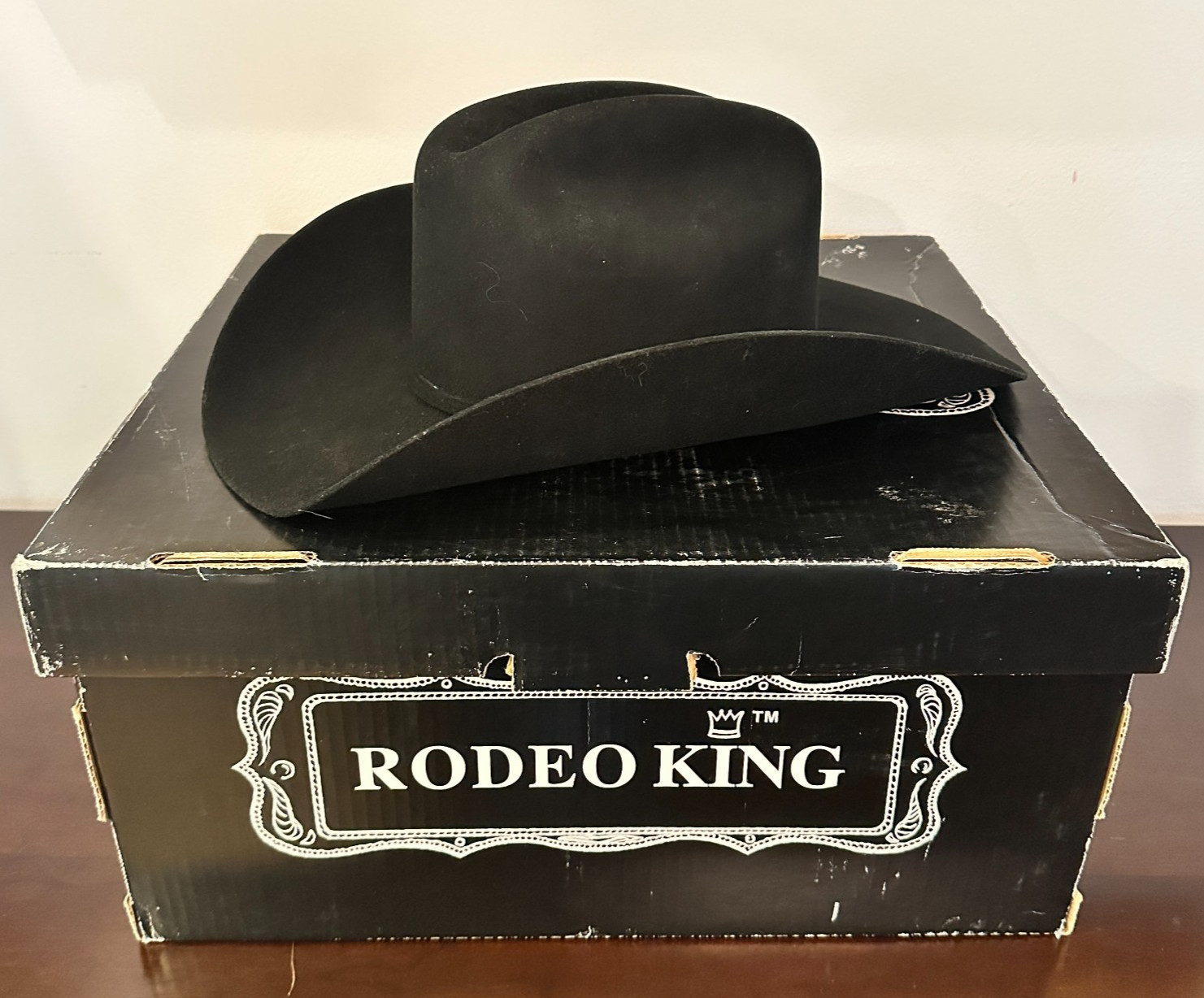 Rodeo King Beaver Open Crown Rust Western Hat 7 1/4 w/ Box Rodeo King Beaver Open Crown Rust Western Hat 7 1/4 w/ Box