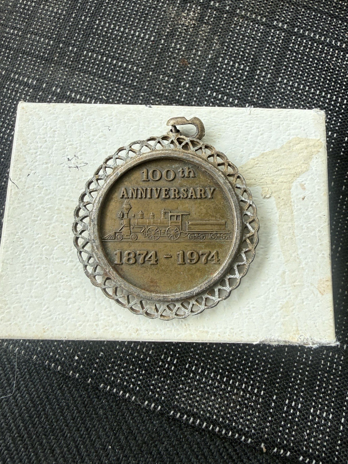 Vintage 1974 Easley South Carolina 100th Anniversary Train Medal Pendant Souveni Vintage 1974 Easley South Carolina 100th Anniversary Train Medal Pendant Souveni