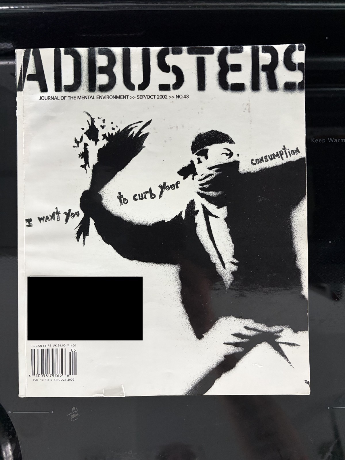 RARE Banksy Adbusters Magazine 2002 September October Vol 10 No. 5 