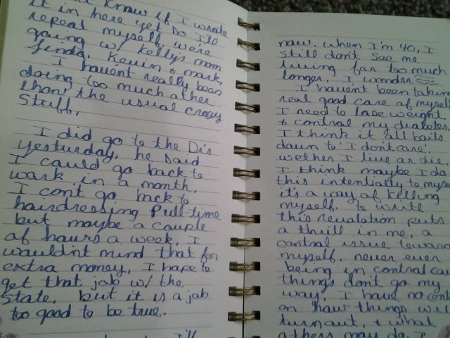 Vintage Journal 2002-03 , Handwritten Woman's Diary all page written on Vintage Journal 2002-03 , Handwritten Woman's Diary all page written on
