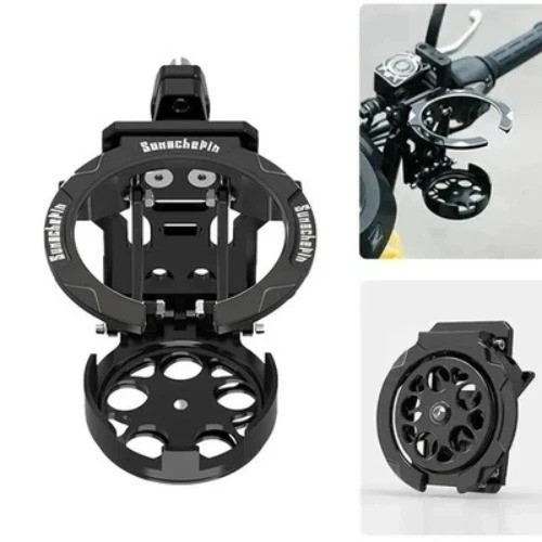 2026 Foldable Motorcycle Cup Holder Adjustable Water Bottle Mount