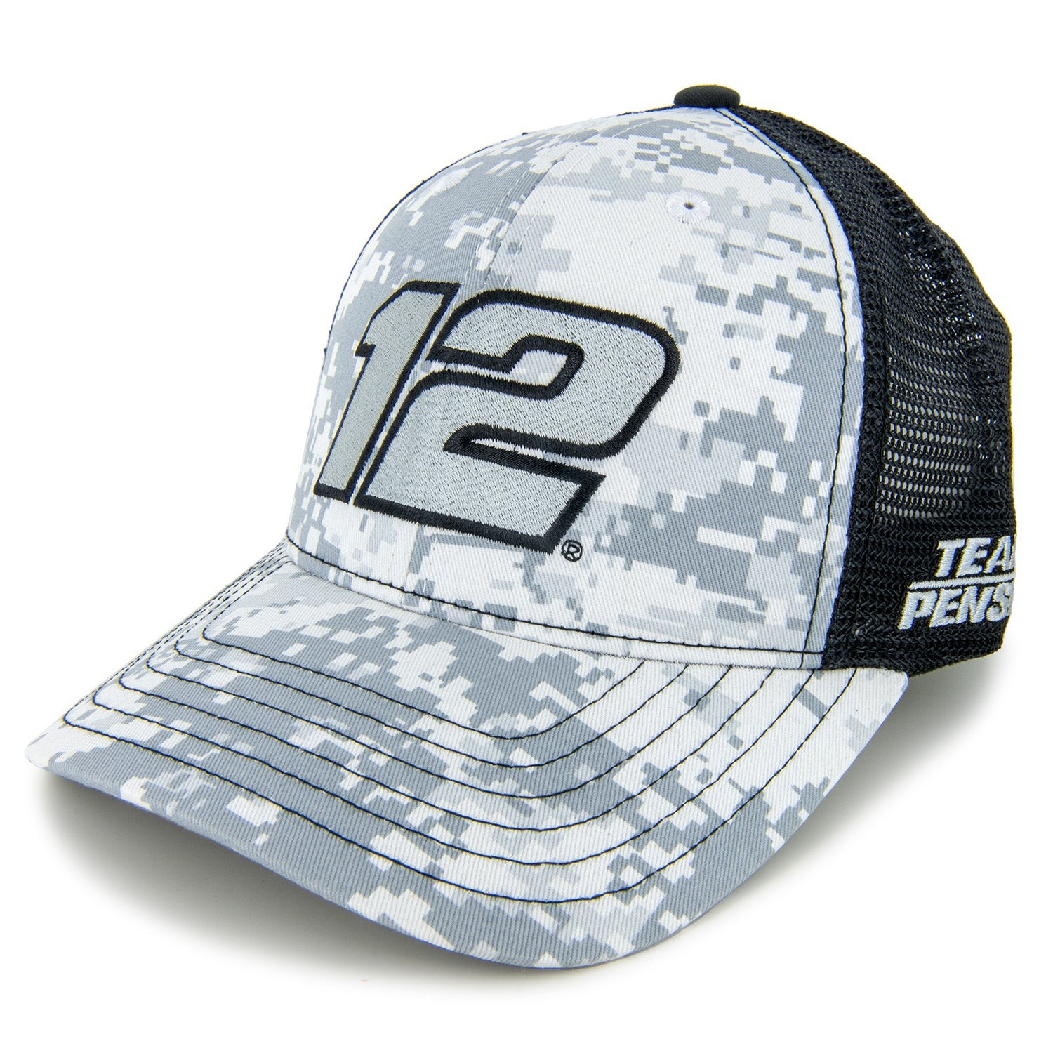 Ryan Blaney Digital Camo #12 Hat White/Black Ryan Blaney Digital Camo #12 Hat White/Black