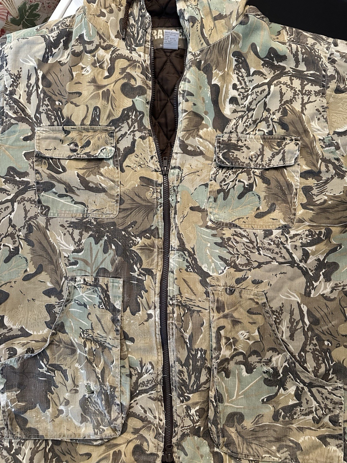 VTG 90s Ranger AST Sportswear Camo Hooded Jacket Men’s XL Distressed Thrashed