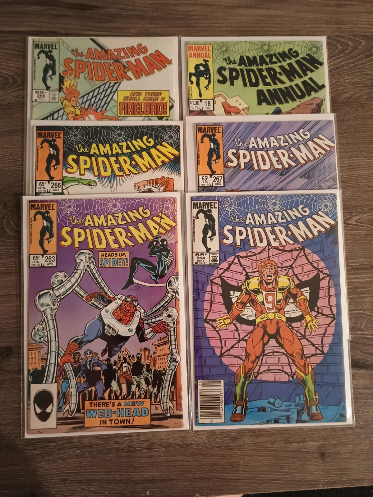 🌟Vintage Bronze Age Amazing Spider-Man Lot: w/Keys Marvel Comics (1984-1985) 🌟