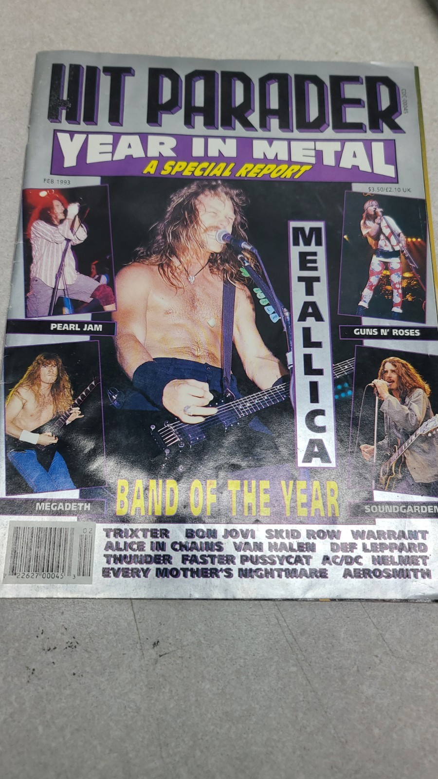 Magazine Hit Parader February 1993 #342 Year in Metal Ugly Kid Joe C-Fold Magazine Hit Parader February 1993 #342 Year in Metal Ugly Kid Joe C-Fold