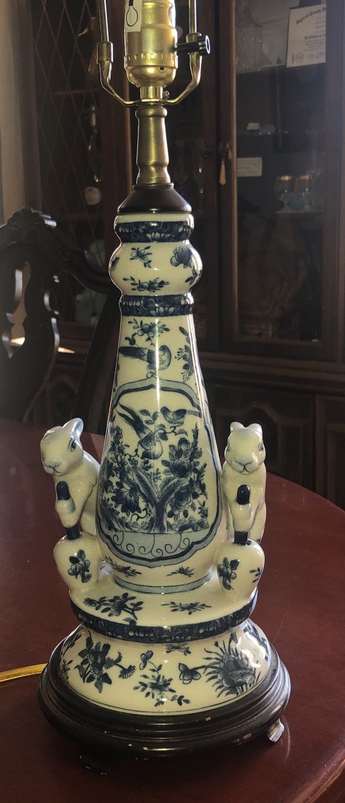 Super Rare Vintage Porcelain Lamp Unique Super Collectible Super Rare Vintage Porcelain Lamp Unique Super Collectible