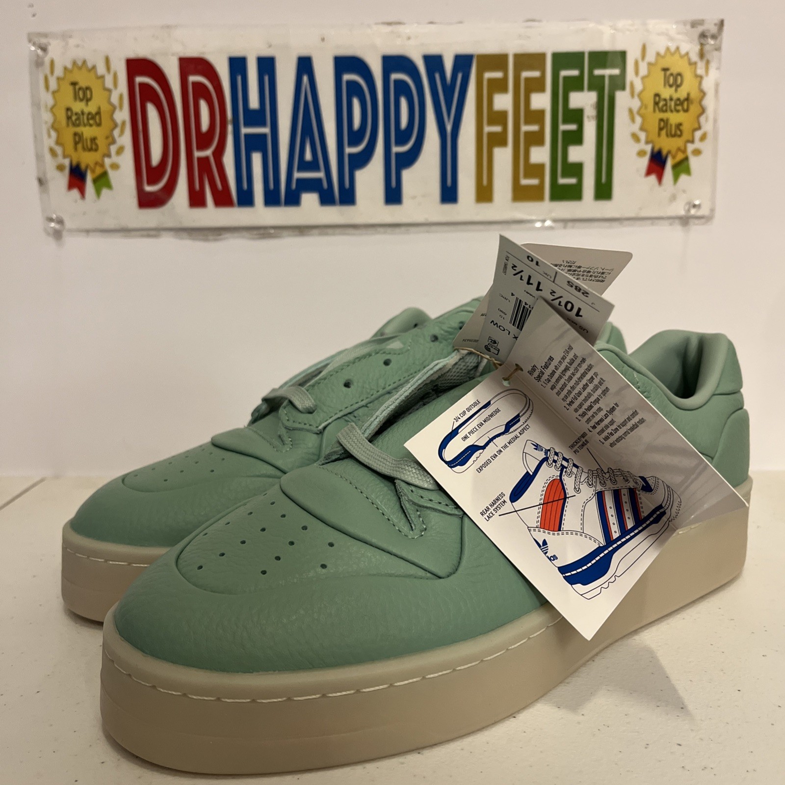 Adidas Rivalry Lux Low Men Casual Shoe Hazy Green/Cream White IF7185 New Adidas Rivalry Lux Low Men Casual Shoe Hazy Green/Cream White IF7185 New