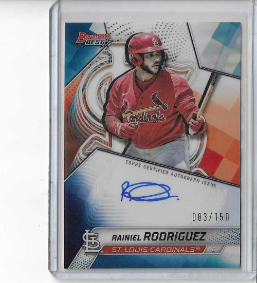 2025 Bowman\'s Best True Blue Refractor Auto Rainiel Rodriguez 83/150 AVG 324 2025 Bowman\'s Best True Blue Refractor Auto Rainiel Rodriguez 83/150 AVG 324