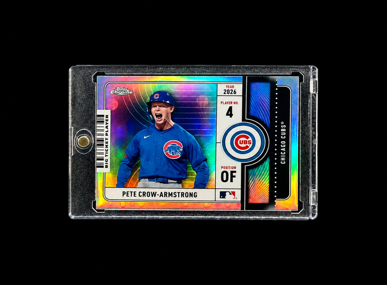 PETE CROW-ARMSTRONG RAINBOW REFRACTOR INVESTMENT TOPPS BIG TICKET CUBS CARD MVP PETE CROW-ARMSTRONG RAINBOW REFRACTOR INVESTMENT TOPPS BIG TICKET CUBS CARD MVP