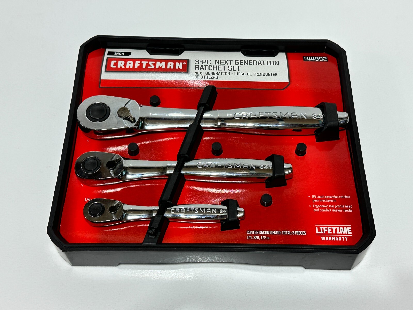 NOS Craftsman 44992 3pc Next Generation Thin Profile Ratchet Set, Fully Polished NOS Craftsman 44992 3pc Next Generation Thin Profile Ratchet Set, Fully Polished