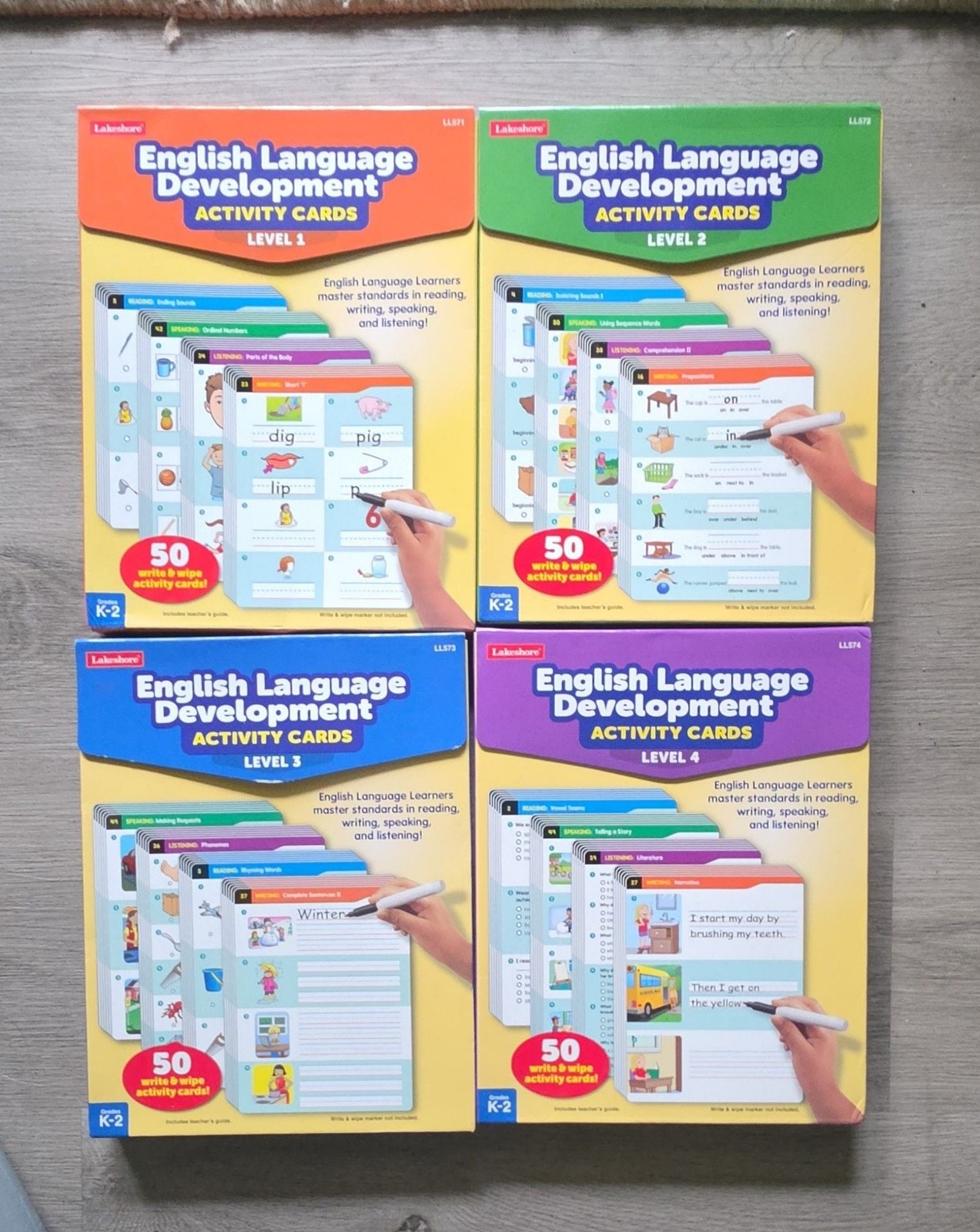Lakeshore English Language Development Activity Cards Complete Set Grades K-2