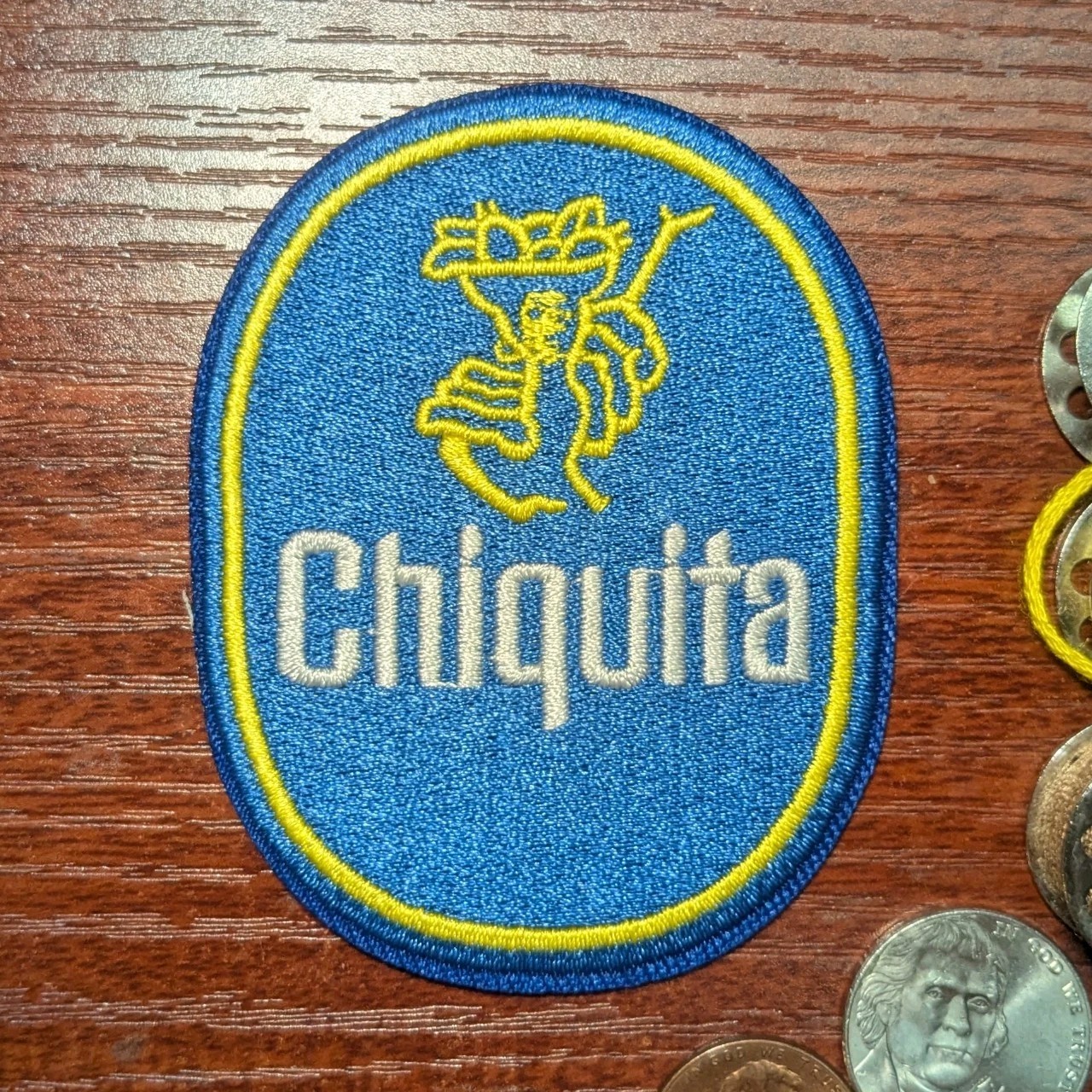 Chiquita Fan Patch Banana Lady Pop Art Iconic Embroidered Iron On 3x2.25\ Chiquita Fan Patch Banana Lady Pop Art Iconic Embroidered Iron On 3x2.25\