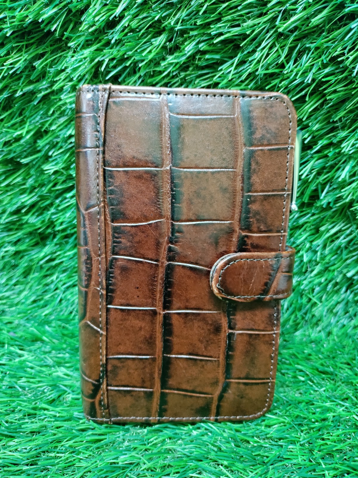 Wilson's Leather Vintage Brown Leather 6-Ring Personal Organizer Planner Binder