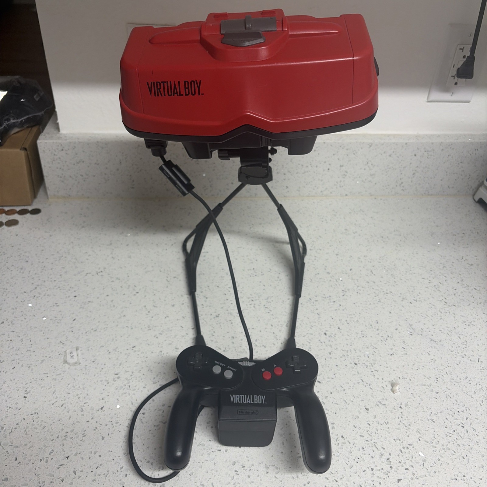 Nintendo Virtual Boy Console Bundle UNTESTED Comes With Controller And Stand Nintendo Virtual Boy Console Bundle UNTESTED Comes With Controller And Stand